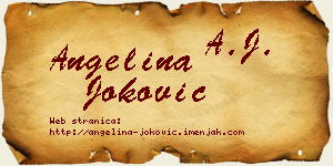 Angelina Joković vizit kartica